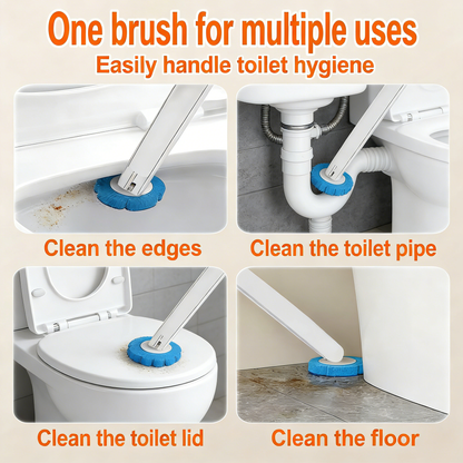 Disposable Toilet Brush Set with 48 Refills - 2 Pack Long Handle Toilet Scrubber with Wall Mount Storage Caddy